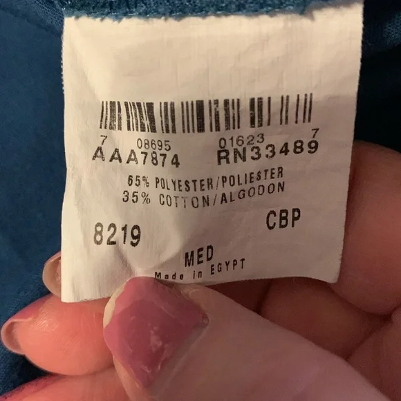 Landau Nurse Scrub Top, Short sleeve, size medium, dark teal - Picture 12 of 13